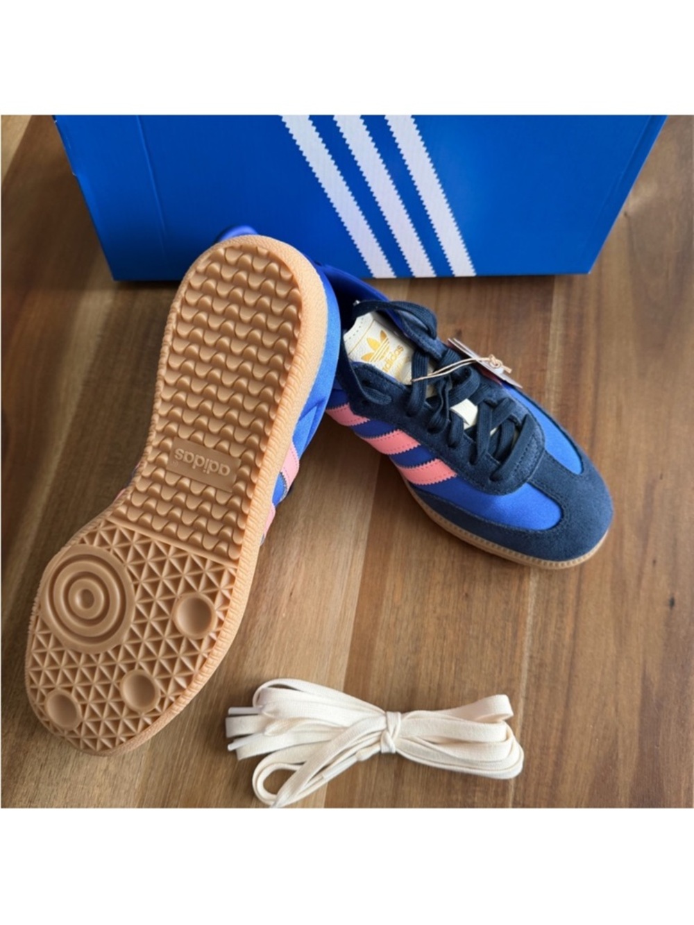 adidas Samba OG Lucid Blue / Dark Indigo / Gum - Picture 10 of 10